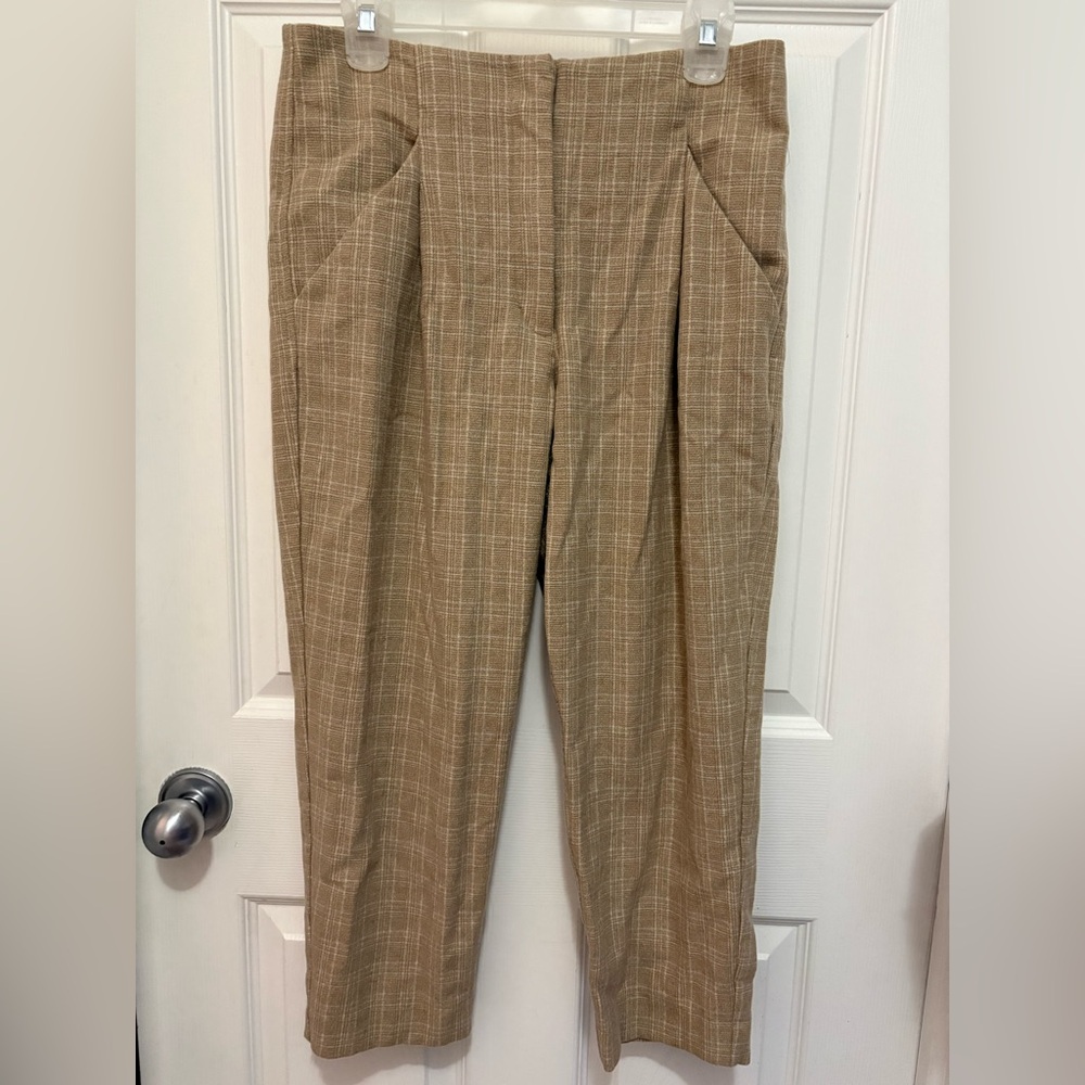 Aritzia wilfred chambery wool cashmere blend plaid pants